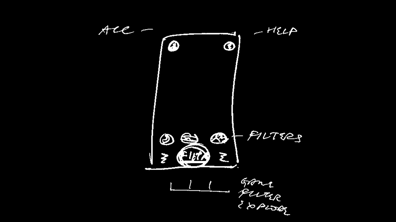 Early sketch of LQDCELL UI.